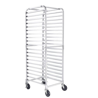 HARDURA 20 Tier Bun Pan Rack, Bakery Rack with Casters, NSF Home Commercial Kitchen, Aluminum Storage Cooling Sheet Pan Rack,20"x26"x69"H