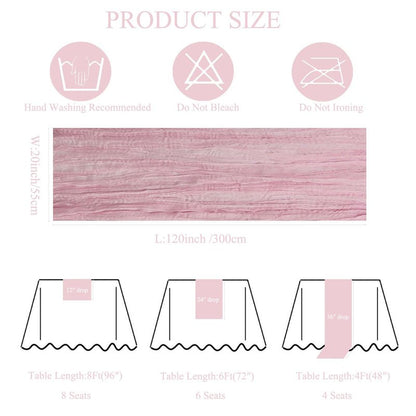 12Pack Light Pink Table Runner 10Ft Cheesecloth Table Runner Boho Gauze Table Runners Long Cheese Cloth Table Runners for Wedding Party Bridal Shower Thanksgiving Christmas