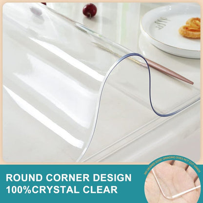 Square Crystal Vinyl Night Stand Cover Protector Clear Plastic Table Protector 22x22 Inch Waterproof PVC Protective Table Pad Transparent Mat for End Table Coffee Table Dining Garden Table Non-slip