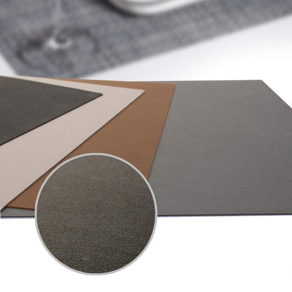 ME.FAN Silicone Placemats [17.7''x12.6''] Heat-Resistant Thicken Non-Slip Tablemats Non-Skid Table Mats Set of 4 (Dark Orange)