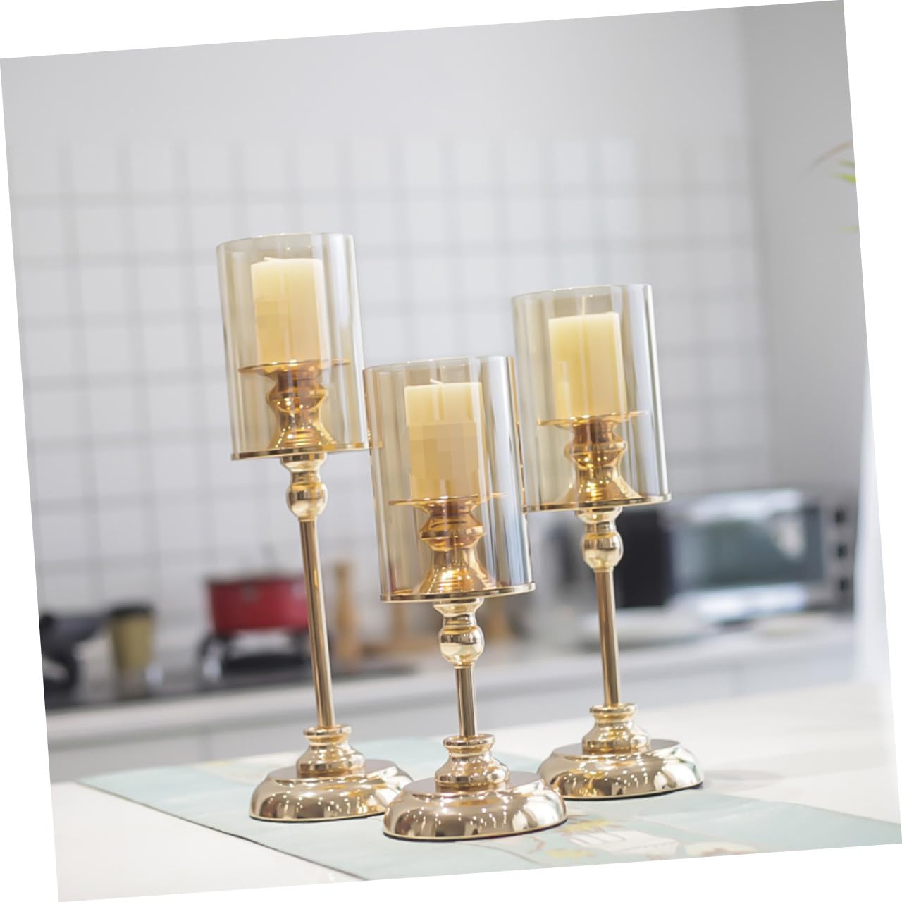Generic Chic Decorative Candle Stand Fashion Candle Stand Retro Candlestick for Dining Room