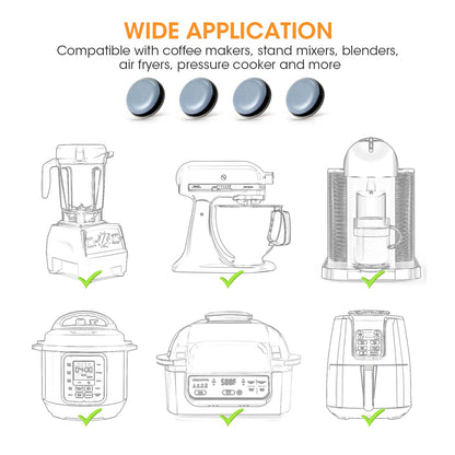Aieve Appliance Sliders, 8 Pcs Small Appliance Slider for Countertop, Self Adhesive Home Finds Caster Wheels Rollers, Kitchen Must Have Gadgets for Stand Mixers, Coffee Makers, Air Fryers