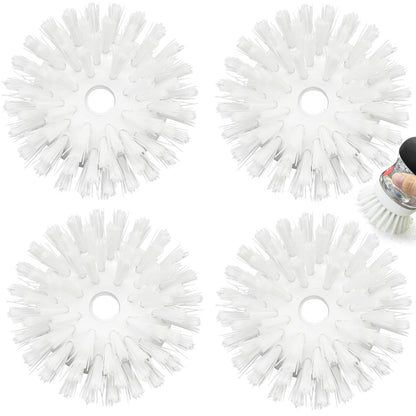 Palm Brush Refills for OXO Soap Dispensing Dish Brush - 4 Pack Cleaning Replacement Brush Head for OXO Palm Brush(White)