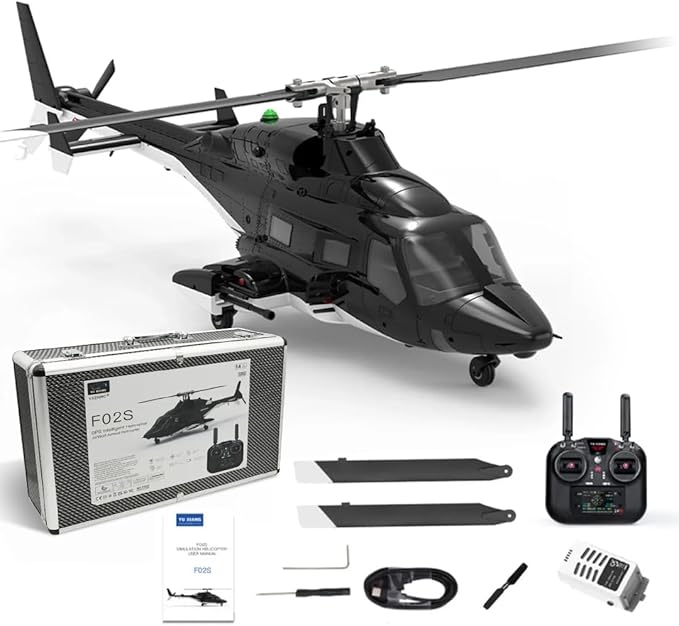 Yu Xiang F02S AirWolf 1/34 Scale Electric RC Helicopter With GPS Intelligent Flight Control System &amp Optical Flow Positioning - Outdoor Remote Control Helicopter RTF For Beginners Adult
