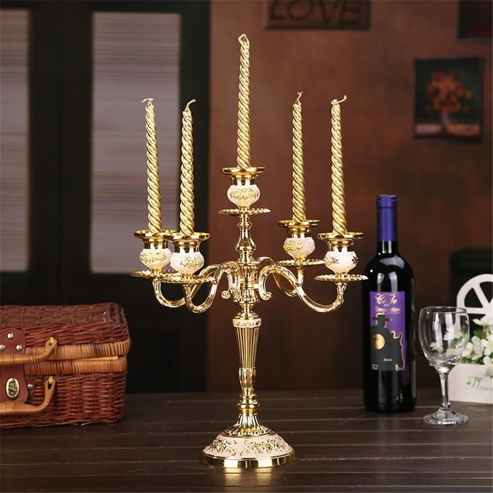 Candle Sticks Holder European Retro Five-Head Candle Holder Home Wedding Props Decorative Candlestick Home Decoration