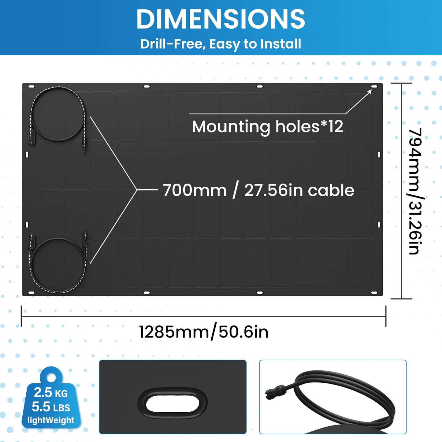 IBC All-Black 200W 12V Flexible Solar Panel, Premium 26% High-Efficiency Monocrystalline Cell, Grid-Free 245° Ultra Lightweight Waterproof Semi-Flexible Solar Board for RV, Marine, Boat, Van, Camping