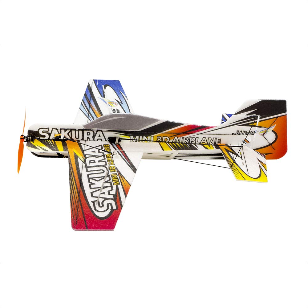 Viloga Upgrade 3D EPP Plane Sakura Aerobatic Flying Airplane, 420mm Durable Foam RC Plane Kit to Build for Adults (KIT+Motor+ESC+Servo+Mini 4CH RX(Frsky-D16), EPP Sakura, Not Including Radio Control)