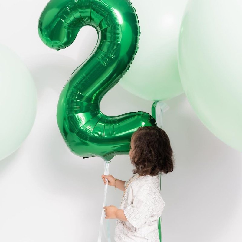 Dark Green Number 18 Balloon 40 Inch, 18th Birthday Party Decorations for Children, Giant 18 Foil Balloon for Party Supplies