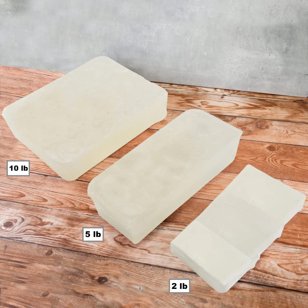 Primal Elements Aloe Soap Base - Moisturizing Melt and Pour Glycerin Soap Base for Crafting and Soap Making, Easy to Cut - 10 Pound