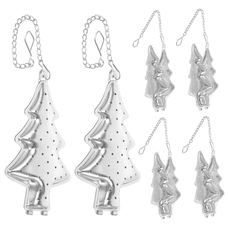 Abaodam Stainless Steel Tea Infuser Tree Shape 6-Pack Loose Leaf Tea Strainers Filters for Home Office Brewing Accessories