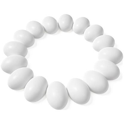 18 Pcs Easter Egg, White Wooden Eggs, Life Size Plain Decorating Eggs for Kids Easter DIY Paint Your Own Egg Decor, Easter Craft, Easter Eggs Hunt, Easter Basket Stuffers, School Activities Supplies
