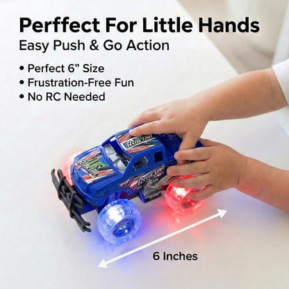 ArtCreativity Light Up Monster Trucks for Boys and Girls, 4-Pack Toy Truck Set, Monster Trucks for Boys 3 4 5 6 7 8 Years Old, Toddler Monster Truck Toys, Light Up Trucks