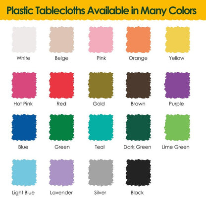 Xnluothsk Purple 5 Pack 54 x 108 Inch Plastic Tablecloth Disposable Tablecloth for Rectangle Table, Party Plastic Table Cloth