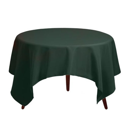 Gee Di Moda Square Tablecloth - 85 x 85 Inch Hunter Green Table Cloth for Large Square or Round Tables - Heavy Duty Washable Fabric - for Buffet Table, Holiday Party, Dinner, Wedding & Baby Shower