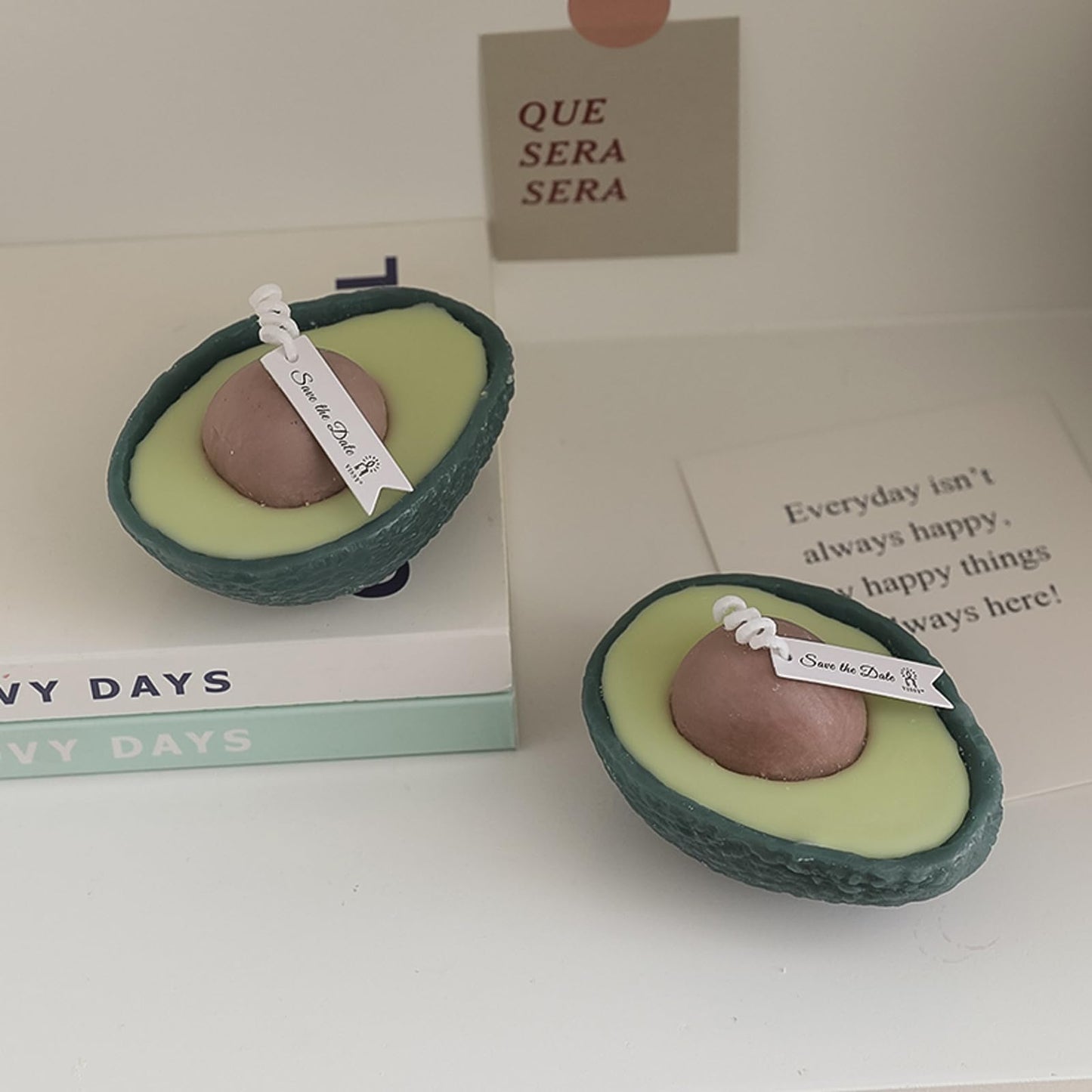 Avocado Shaped Scented Candle,90G Aroma Soy Wax Decorative Candle for Table Photo Prop Birthday Gift,Prefect for Meditation Stress Relief Mood Boosting Bath