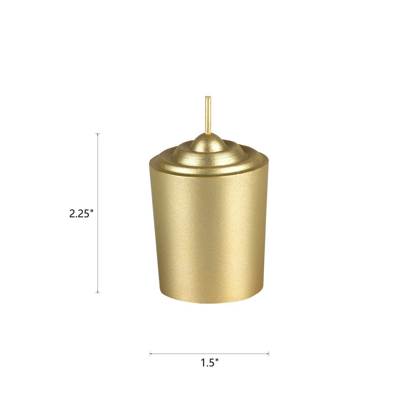 Mega Candles 12 pcs Unscented Gold Votive Candles, Hand Poured Wax Candle 15 Hours 1.5 Inch x 2.25 Inch, Home Décor, Wedding Receptions, Centerpieces, Occasions, Events, Festivities, Meditations