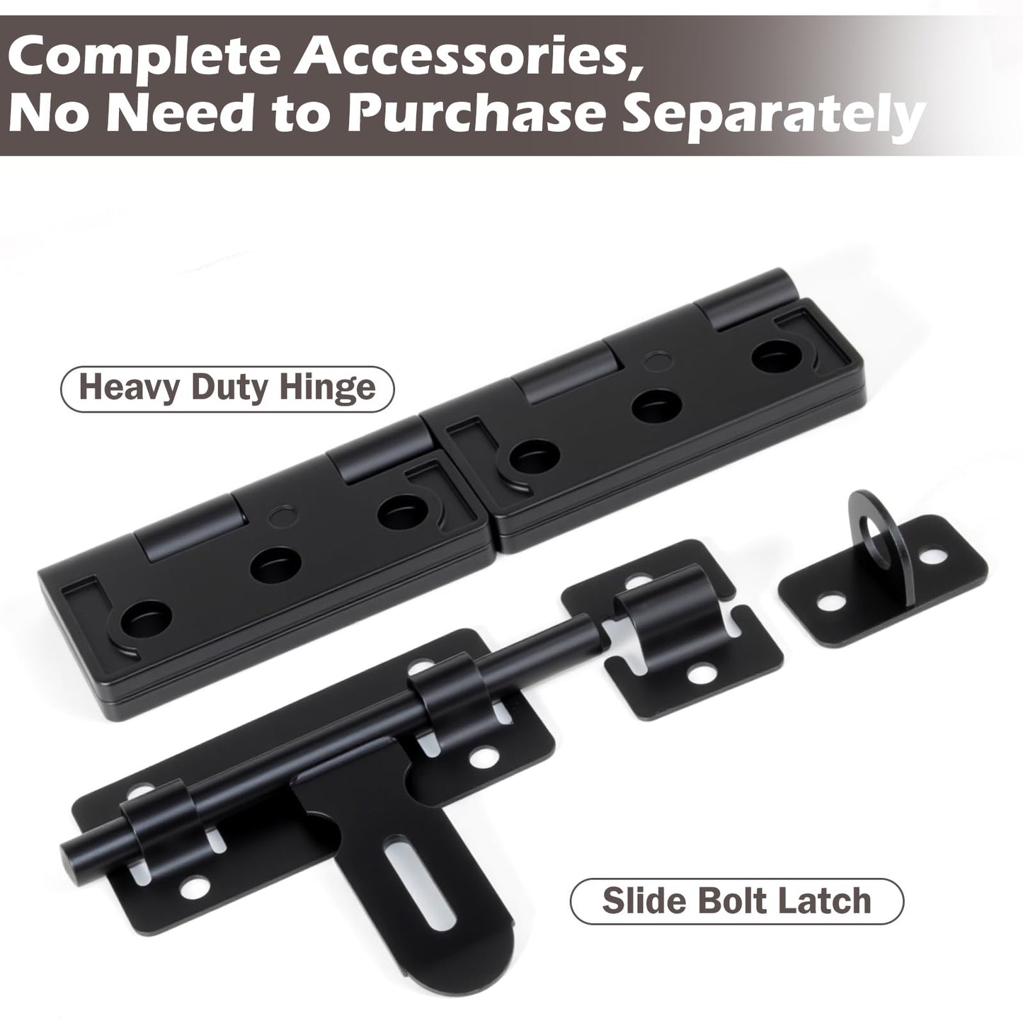 Outdoor Deck Fence Gate Kit, 48" W x 32" H Heavy Duty Metal Gate with Self-Closing Hinge & Lockable Latch, Fits Standard 36''H Deck, Weatherproof, Rust-Resistant, Used for Patio, Yard, Porch, Stairs