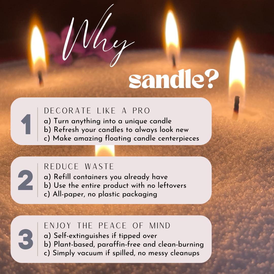Foton Sandle Pearled Candle 10 Oz – Pink Coral Unscented, Non Toxic Luxury Long Lasting Sand Candles up to 60 Hours - Refillable Candle Sand with 15 Wicks for Candles Making