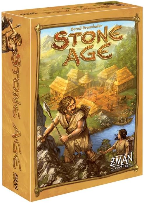 Stone Age Board Game - Engaging Worker Placement Strategy for Civilization Building! Fun Family Game for Kids and Adults Ages 10+ 2-4 Players 60-90 Minute Playtime Made by Z-Man Games