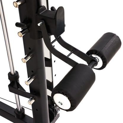 Altas Strength Home Gym Equipment Smith Machine with Pulley System Gym Squat Rack Pull Up Bar Upper Body Strength Training Leg Developer Light Commercial Fitness Equipment Included Accessories 3000Y