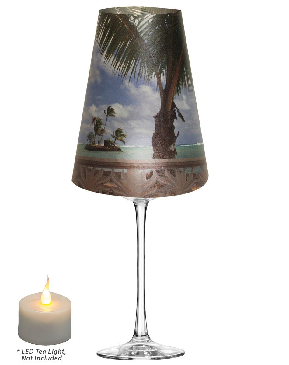 Royal Designs Vellum Tea Light Paper Wine Glass Lampshade, Beach Blue Sky, Set of 20 (TLS-1012A-20)