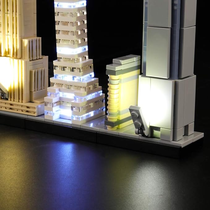 Lightailing Light Set for (Architecture New York City) Building Blocks Model - Led Light kit Compatible with Lego 21028(NOT Included The Model)