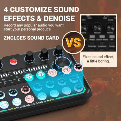 Znclces 2025 Upgraded Podcast Equipment Bundle for 2, Recording Studio Package with Pro Audio Interface(4 Customize SE) and Podcast Microphone for Gamer Podcasting, Recording, Singing, Streaming
