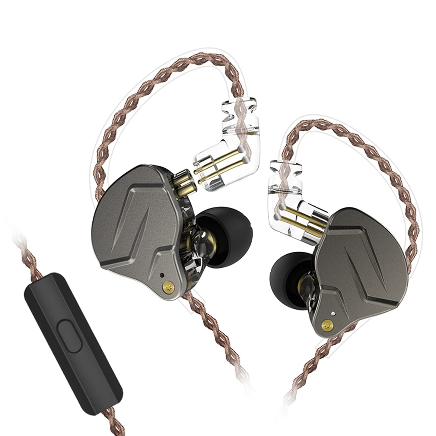 KZ ZSN Pro Dual Drivers 1BA 1DD in Ear Earphones HiFi Power Bass Earbuds Headphones High Clarity Sound Wired Earphones with Detachable Cable for Audiophile Musician