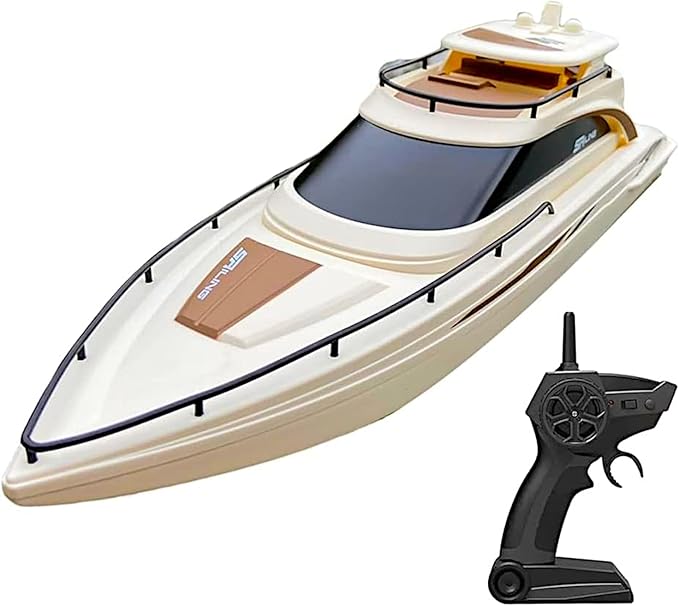 POCO DIVO Luxury Modern Yacht 1/28 RC Boat 2.4Ghz Radio Remote Control 15” Sailing Cruise Pool Lake Pond Dual Motors 15kmph Speed Ship Deluxe Gifts Adults Water Fun Voyage