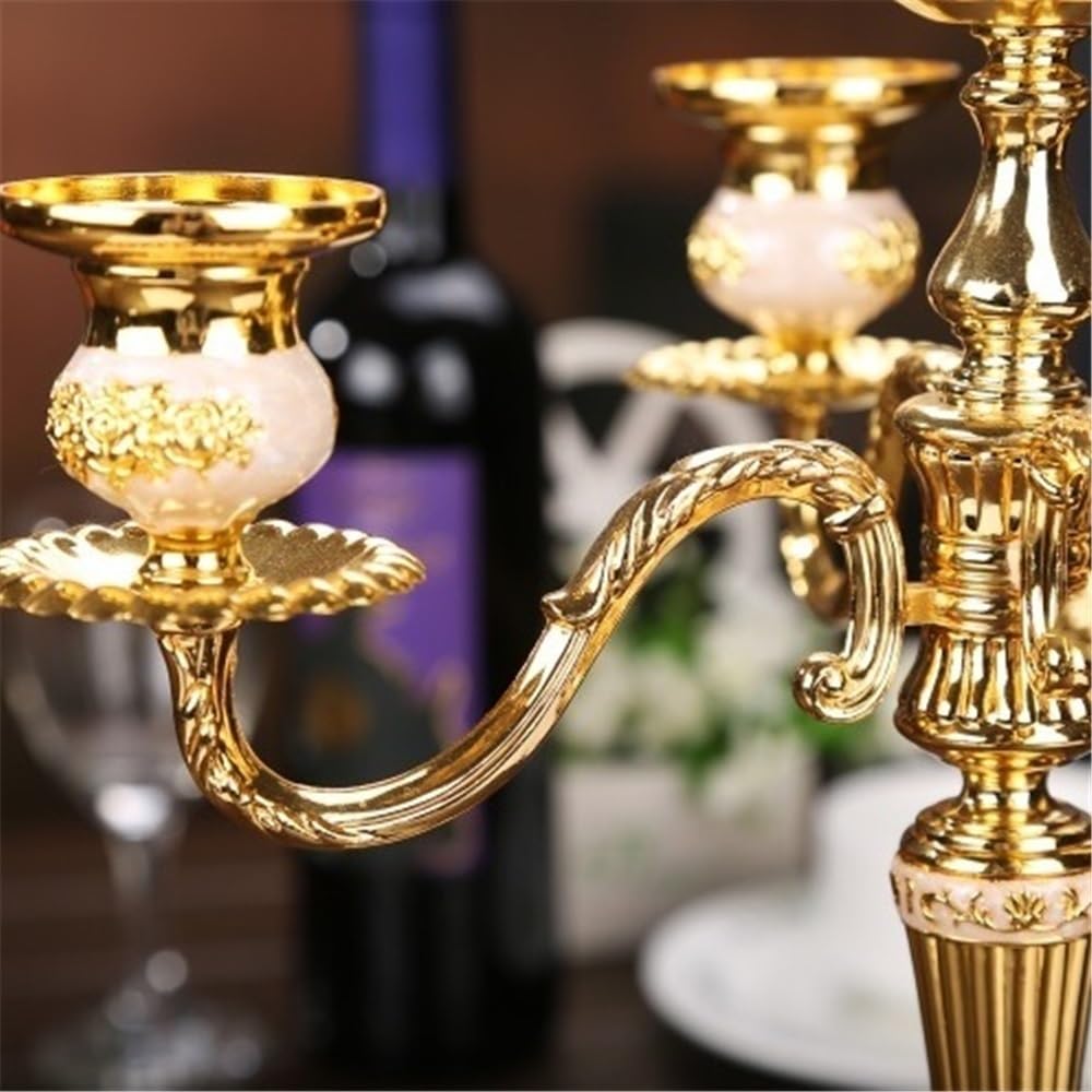 Candlelight dinne European Retro Five-Head Candle Holder Home Wedding Props Decorative Candlestick Weddings
