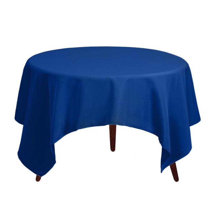 Gee Di Moda Square Tablecloth - 85 x 85 Inch Royal Blue Table Cloth for Large Square or Round Tables - Heavy Duty Washable Fabric - for Buffet Table, Holiday Party, Dinner, Wedding & Baby Shower