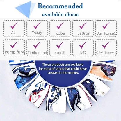 Madala 2 Pair Crease Protector for Air Force Shoes, Sneaker Shoes Protectors, Crease Guards Anti Crease Shoes Protector, Anti Wrinkle Shoes Crease Protector, No Crease Shoe Inserts for Men's 7.5-12