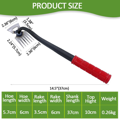 Lehood Weed Remover Tool, Portable Garden Weeder Tool, New Gardening Weeding Tools, for Garden Hand Tools for Vegetable Gardening Backyard Farm Planting & Uprooting Weeding Tool (Rubber Handle)