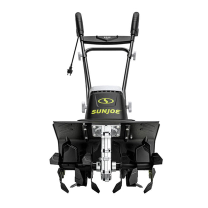 Sun Joe Corded Electric Garden Tiller & Cultivator with Steel Tines, 16 Inch, 13.5-Amp Motor - Heavy-Duty Tilling Machine for Lawn, Yard, and Gardening Care, TJ604E