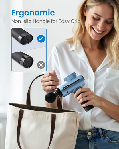 RENPHO Massage Gun Deep Tissue, FSA HSA Eligible Portable Percussion Massager for Back and Neck, Gifts for Men and Women, Handheld Device with Carry Case, Active