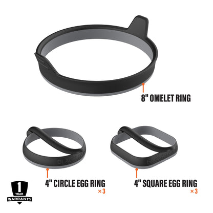 Blackstone Egg & Omelet Ring Kit, 7 Piece Set
