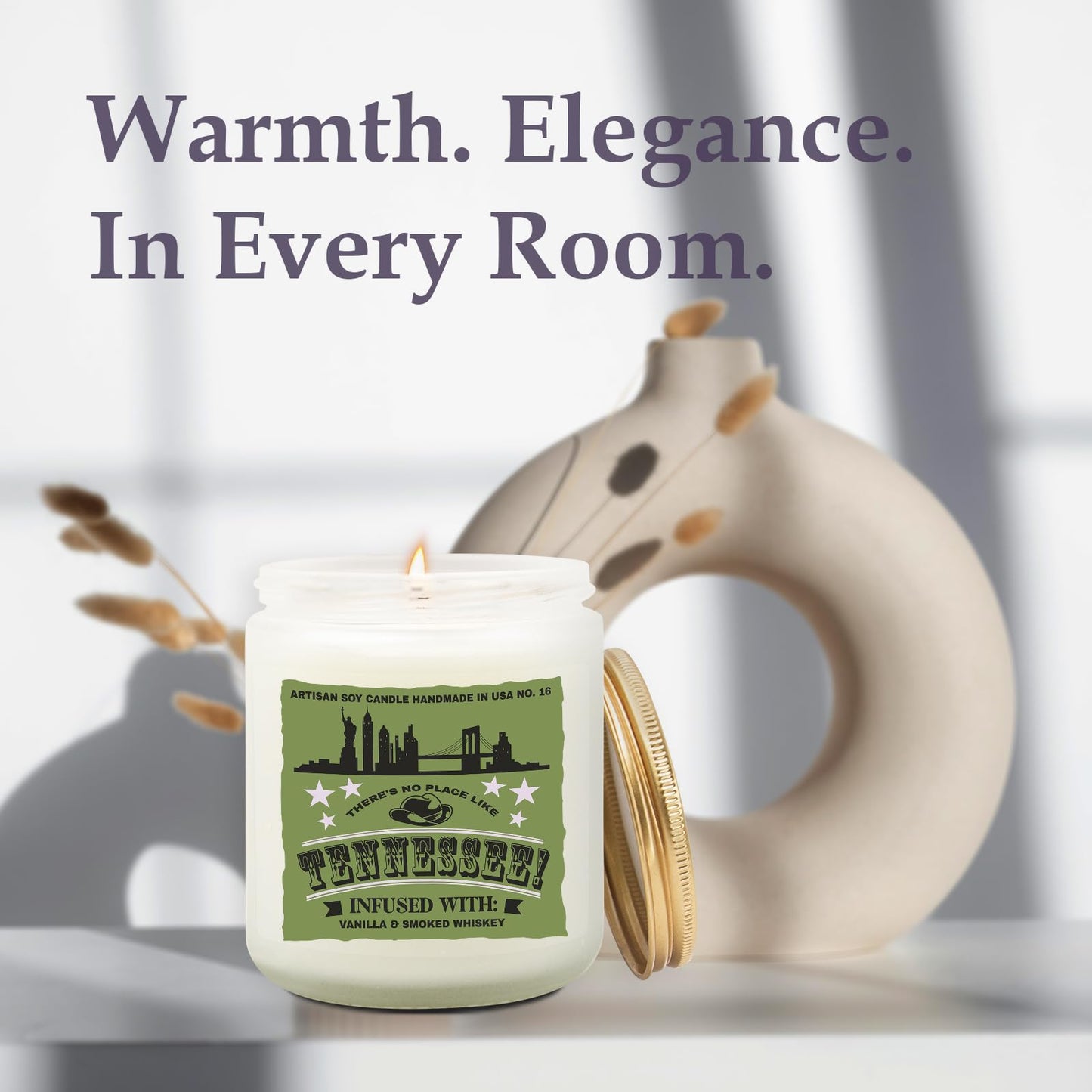 Goiicoln Tennessee Candle Gift, Tennessee Souvenirs Scented Candles for Home, Tennessees Decor, Tennessees State Gifts Personalized Candle, Best Friends Christmas Tennessee Gift, 60 Hours Burn