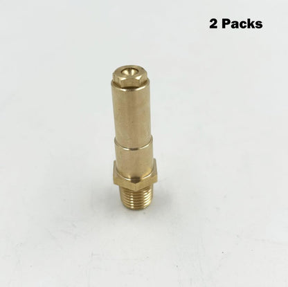 MENSI Gas Fryer Nozzle Orifice Replacement Repair Parts Size 0.043" Holes Non Universal, 1/4" NPT Male Thread, 2 Packs