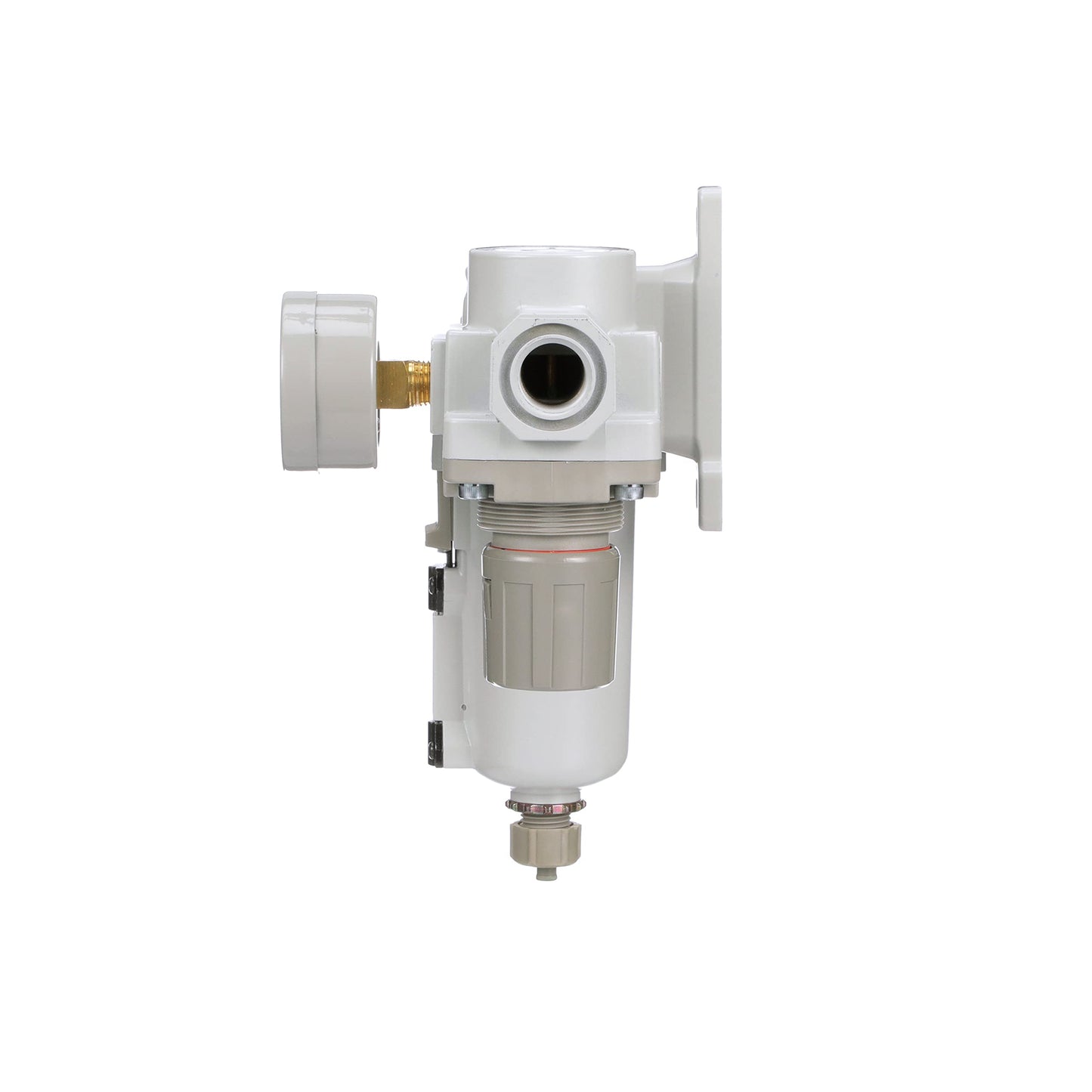 PneumaticPlus SAU420-N04G-MEP Compressed Air Filter Regulator Combo 1/2" NPT - Metal Bowl, Manual Drain, Bracket, Gauge