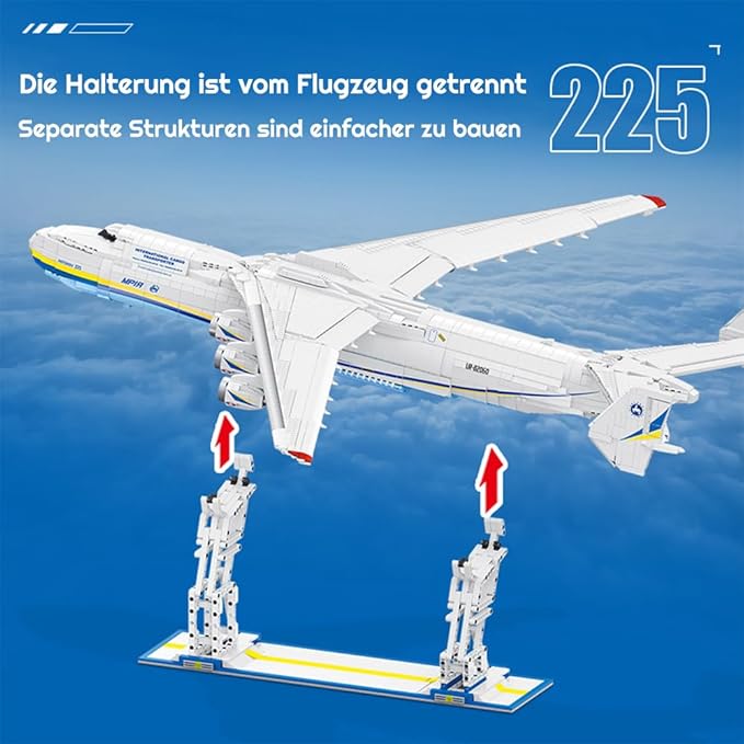 An-225 Large Transport Aircraft Building Blocks Set MOC Airplane Model Building KitsWW2 History Military Fan Model Collection Toys Gifts and Adult 5350 PCS