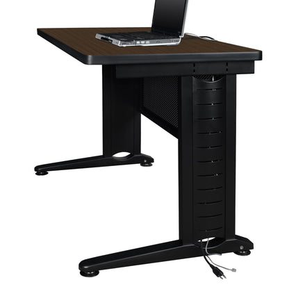 Regency Fusion 66 x 72 in. L Shaped Desk with Double Pedestal Drawer Unit- Neo Walnut