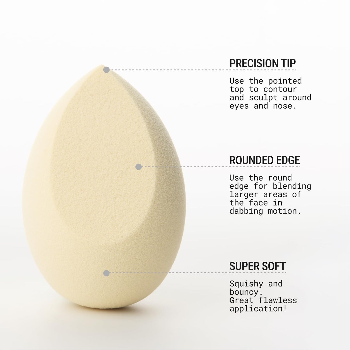JUNO & Co. Microfiber Makeup Sponge, Dual Layer Technology for Full Coverage Flawless Makeup Blender for Foundation, Powder and Cream (Velvet Style and Blue Color)