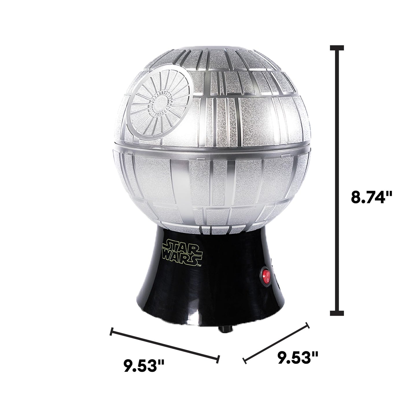 Uncanny Brands Star Wars Death Star Popcorn Maker - Hot Air Style with Removable Bowl