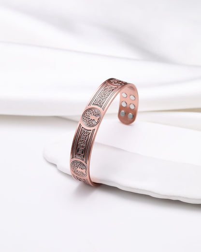 Jecanori Copper Bracelet for Men, 18X Strength Mens Magnetic Bracelets with 3,800 Gauss Magnets, 99.99% Pure Solid Copper Jewelry Gift