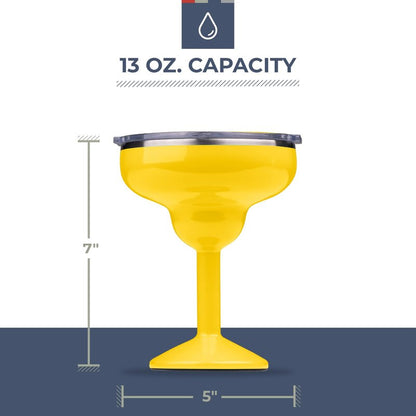 ORCA Rita | Temperature Insulated, Stainless Steel Margarita Glass, Lidded Tumbler for Cocktails, Wine & Cold Drinks — Pearl Gloss