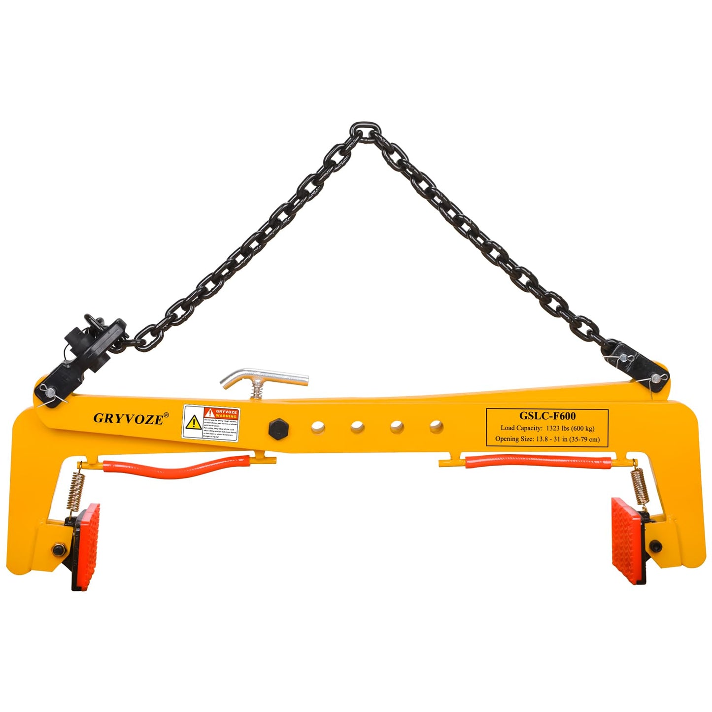 GRYVOZE 1323 lbs Stone Lifting Clamp, Adjustable Range: 13.8"-31" Granite Slab Lifting Clamp, Heavy Duty Scissor Clamps for Carrying and Vertical Transport of Concrete Blocks, Slate Sheets Curb Stones