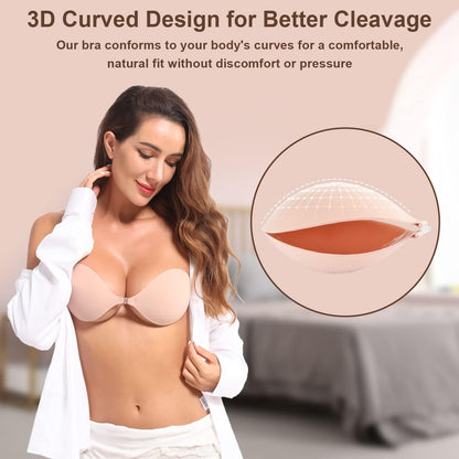 Awant Strapless Sticky Bra (US, Cup Band, A, Beige)