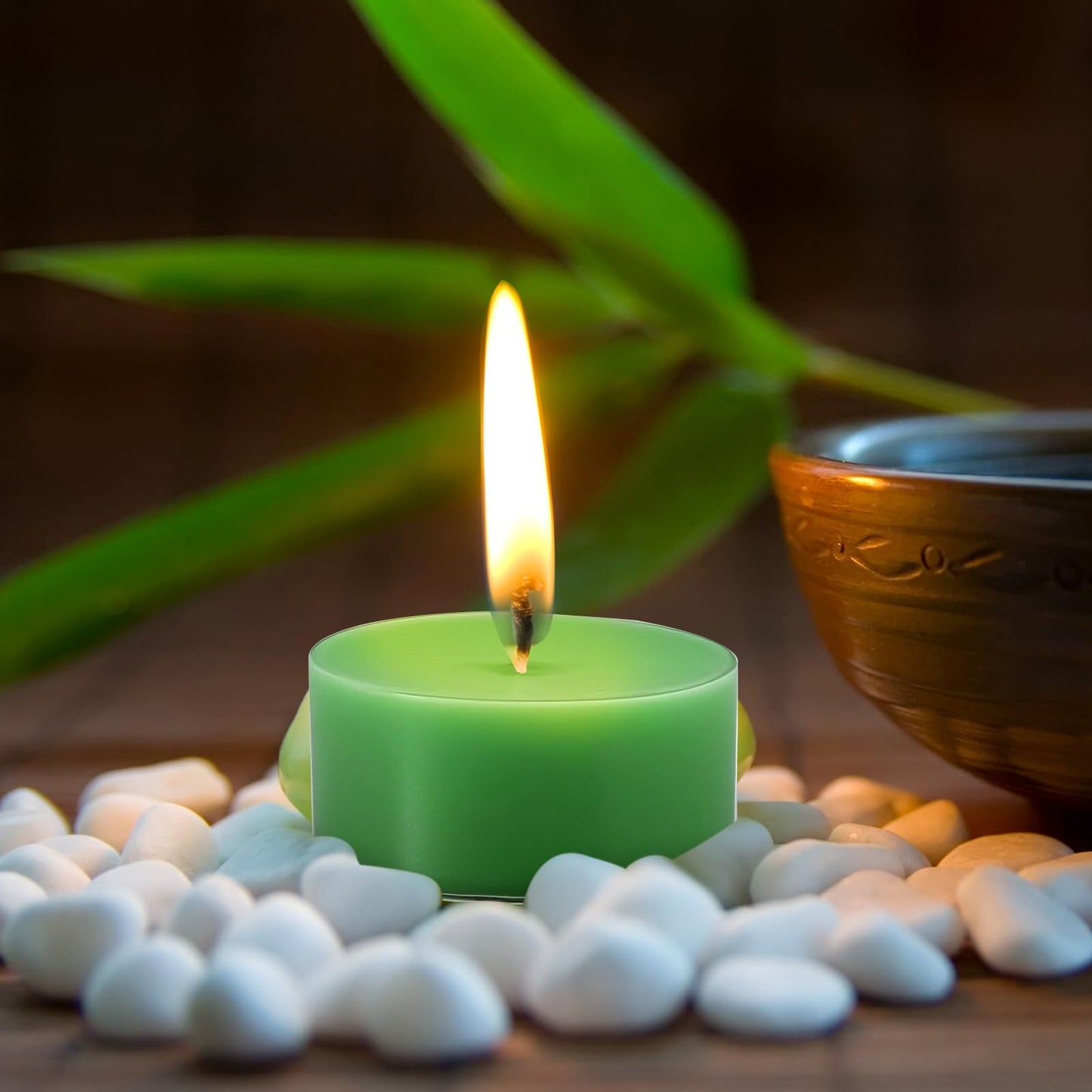 Honoson 12 Pack Green Tea Lights Candles Green Round Tea Light Natural Wax Scented 6 Scents Conversation Candle for Spring Easter Wedding Engagement Gifting Aromatherapy Anniversary Summer Home Decor