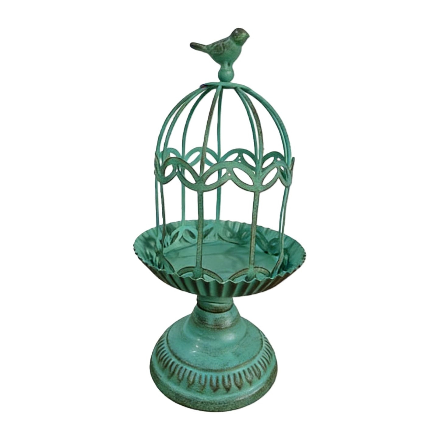 Decorative Candlestick Metal Flower Binding Birdcage Holder Desktop Ornament Home Wedding Decoration Accessories Home Gardening Accessories