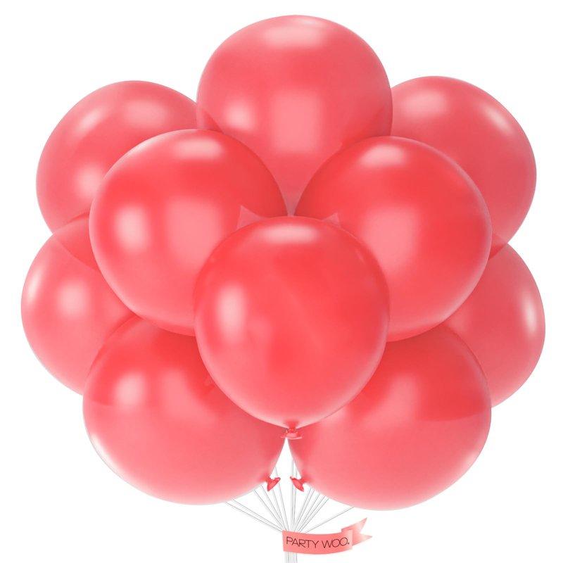 PartyWoo Pink Large Balloons 20 pcs 18 Inch Big Jumbo Giant Matte Rose Hot Watermelon Pink Latex Balloons for Graduation Wedding Baby Shower Princess Bachelorette Birthday Party Decorations Pink-Q11